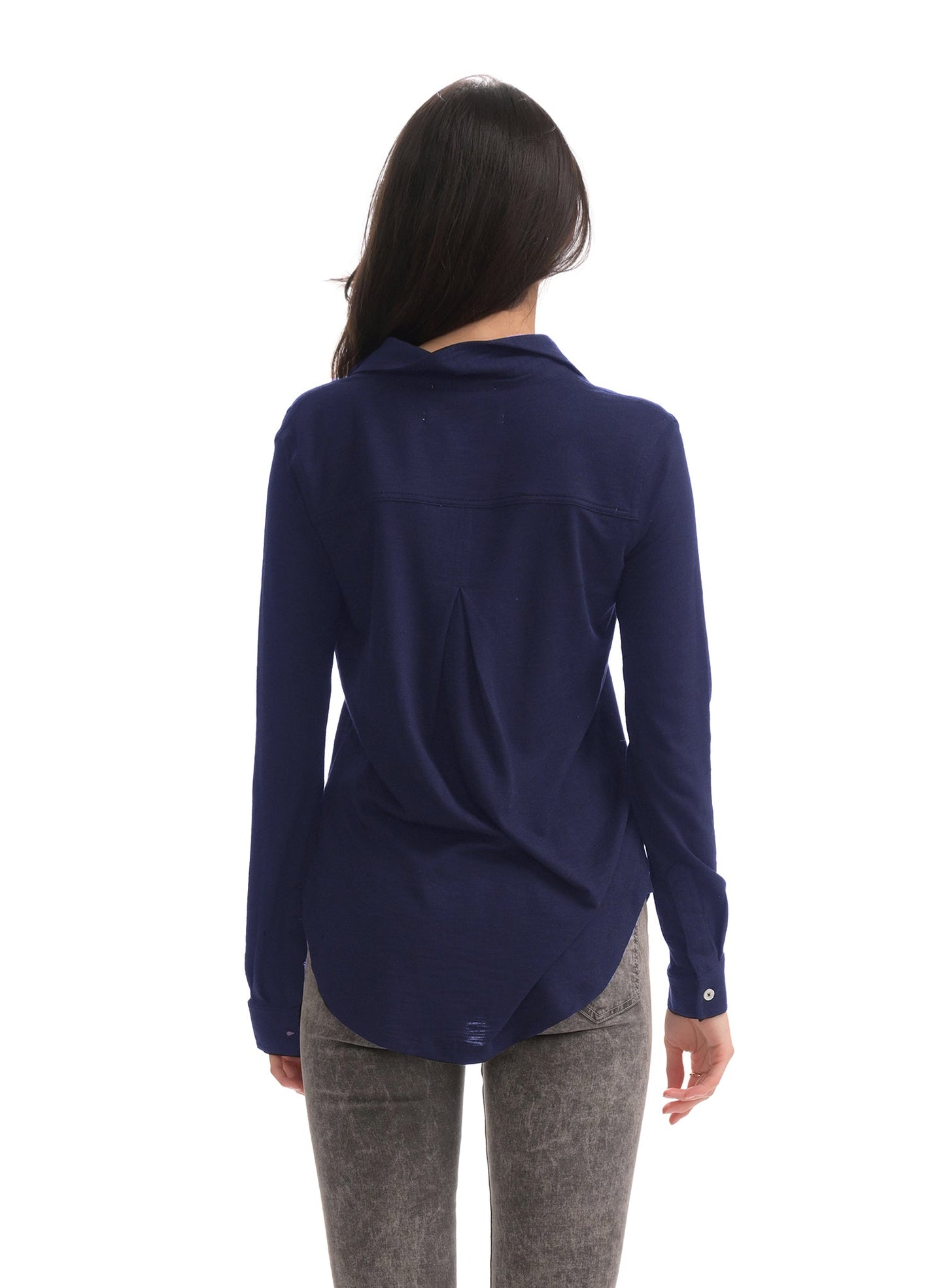 Jersey Blouse in Midnight Blue