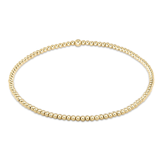 Classic Gold Bead Bracelet - 2mm