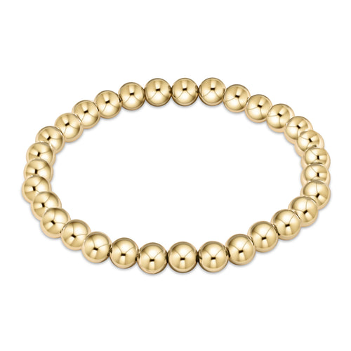 Classic Gold Bead Bracelet - 6mm