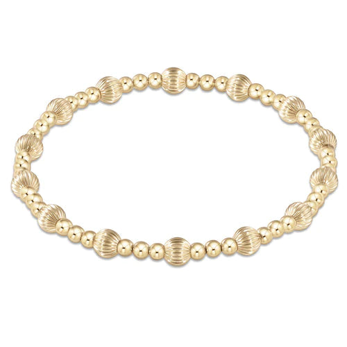 Dignity/Sincerity 5mm Bead Gold Extends Bracelet