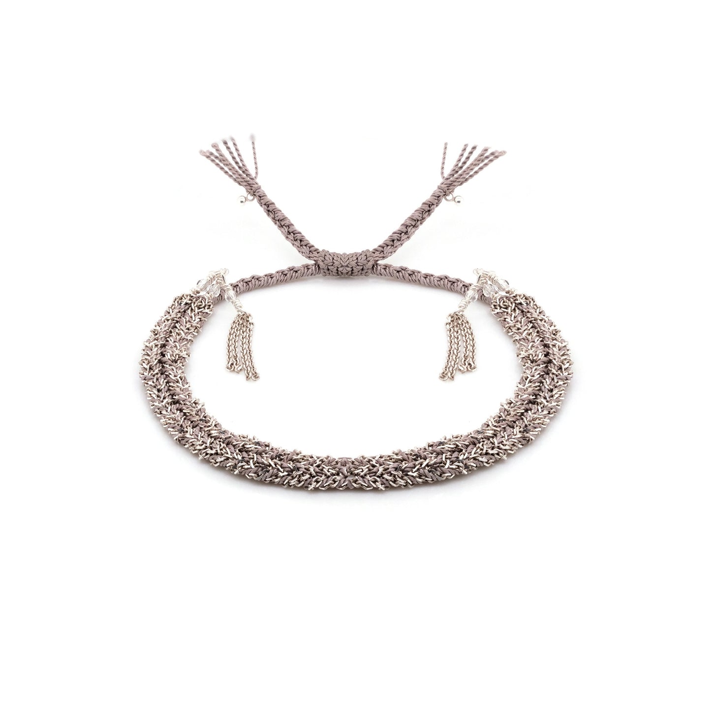 Braided Bracelet - Silver/Grey