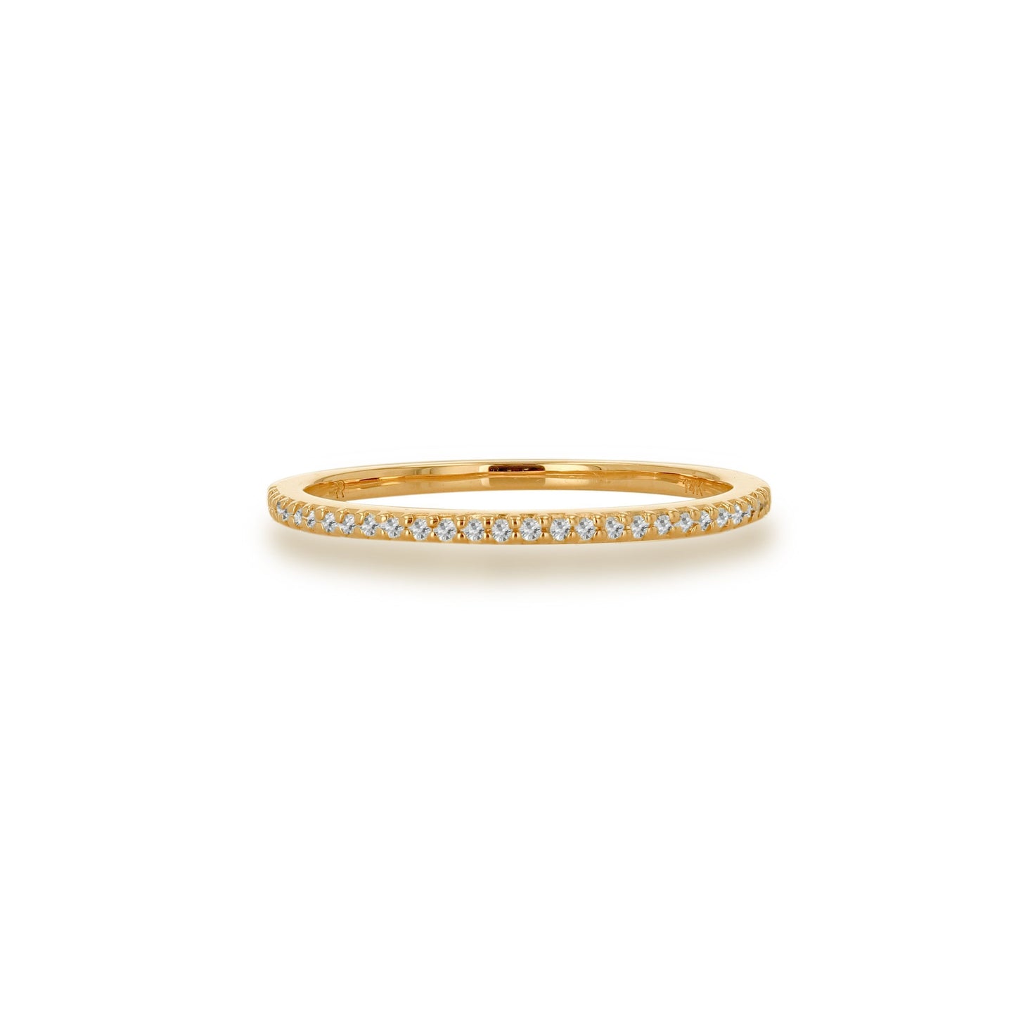 14k Yellow Gold Petite Diamond Band