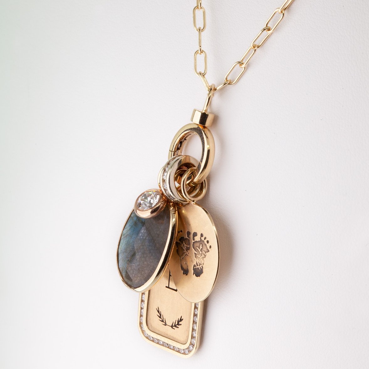 14k Yellow Gold Round Swivel Hinge