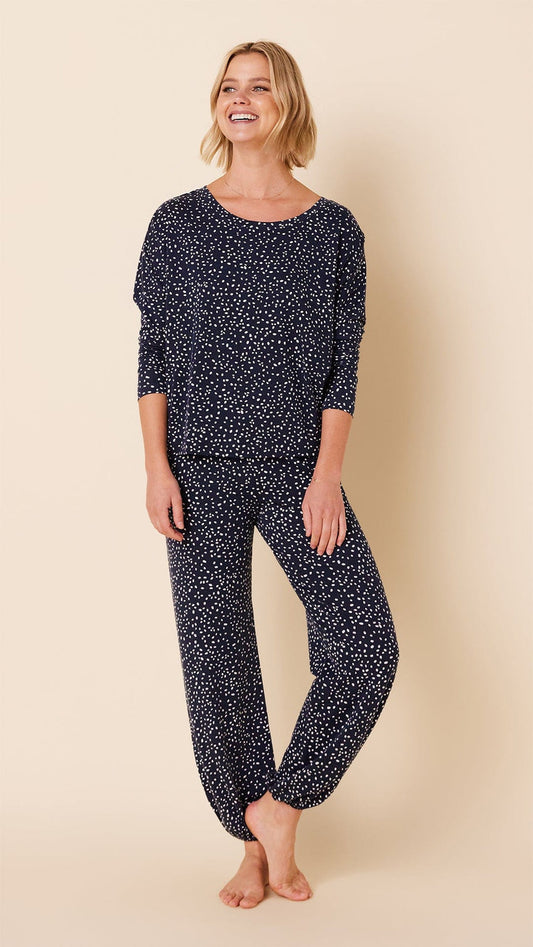 Confetti Dot Pima Knit Pullover Set