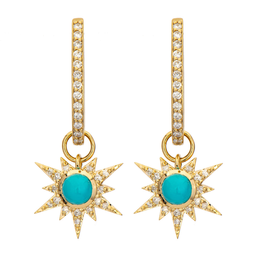 Single Tiny Love Explosion Turquoise Charm