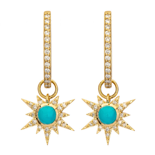 Single Tiny Love Explosion Turquoise Charm