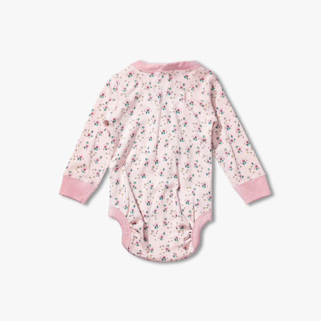 Floral Organic Cotton Baby Bodysuit - Honeysuckle