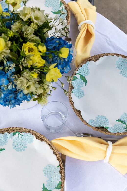 Reusable Woven Seagrass Plates - Set of 4 Plates/20 White Liners