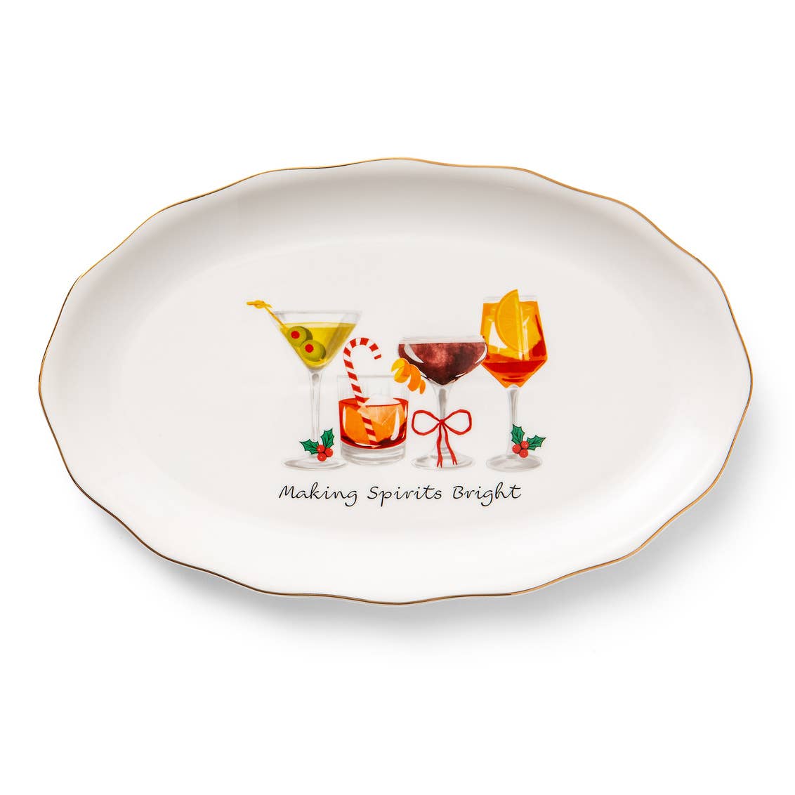 Holiday Cheers Oval Platter