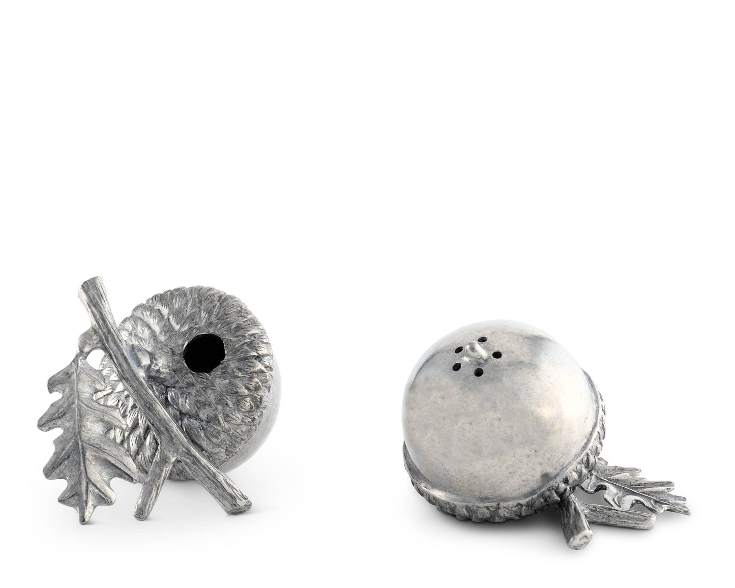 Pewter Salt & Pepper Set - Acorn Oak Leaf