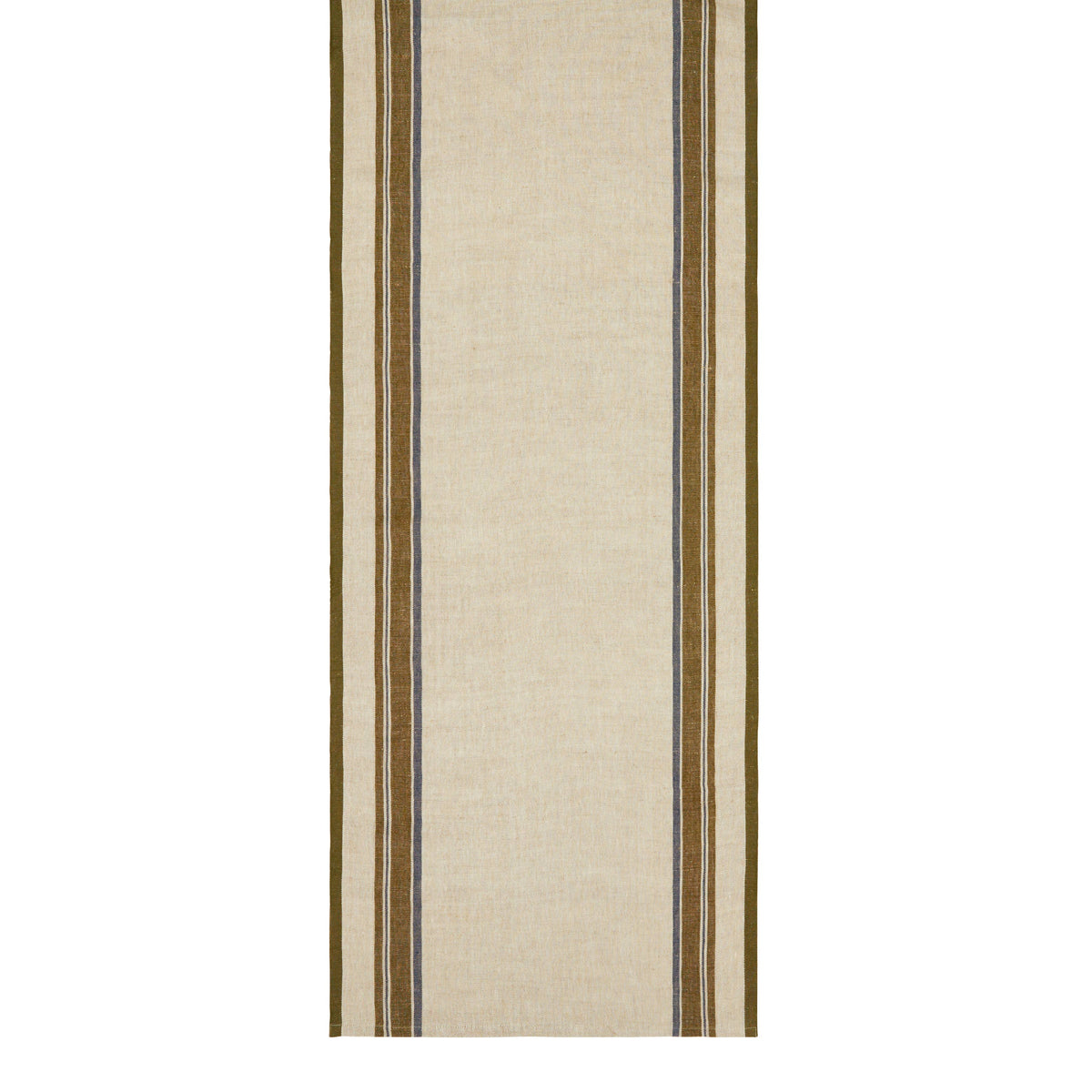 Table Runner - Antibes Natural & Green - 20x72 - Natural Green