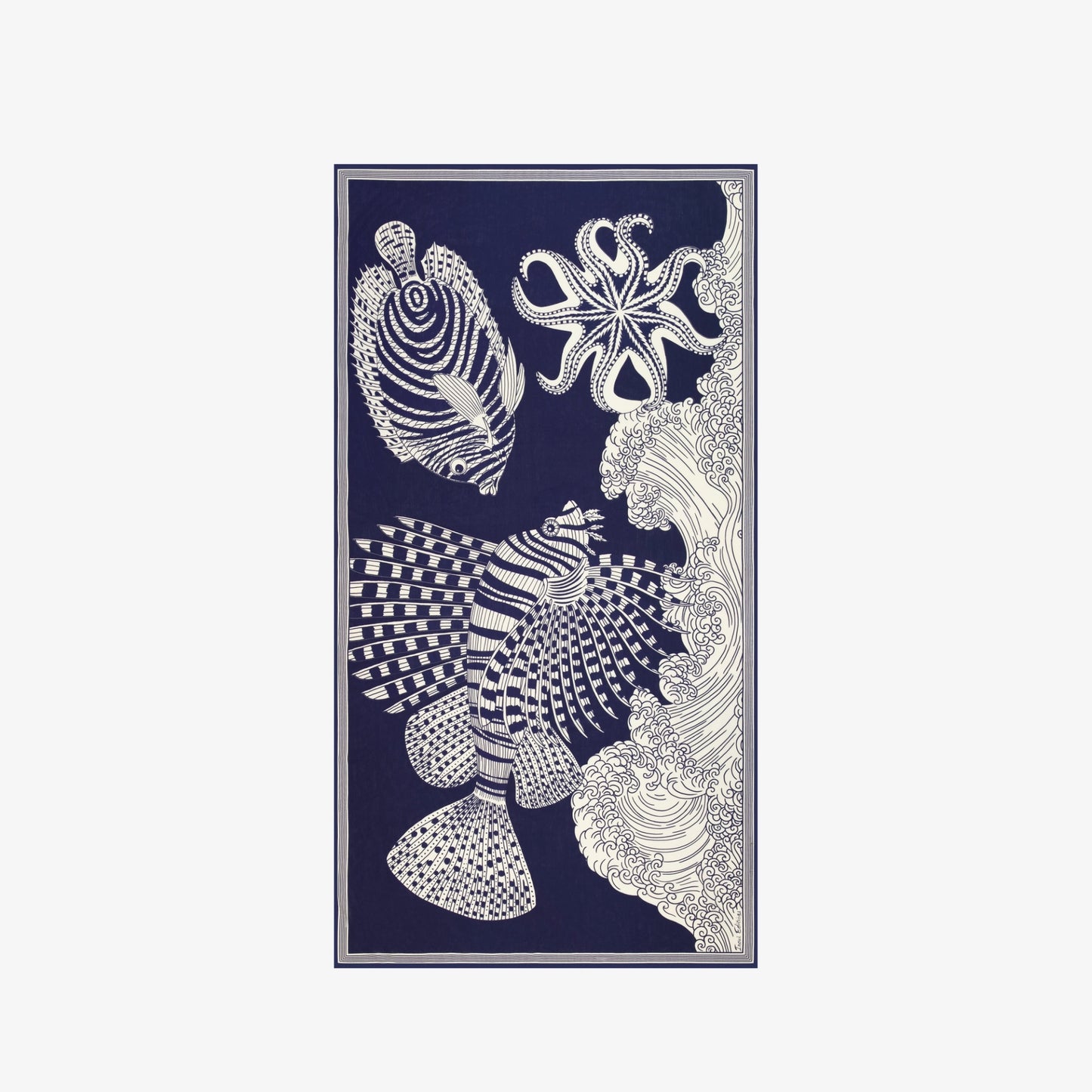 Scarf 100 -  Vague - Navy