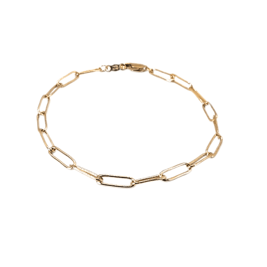 Essential Petite Paperclip Links Bracelet - 14k GF