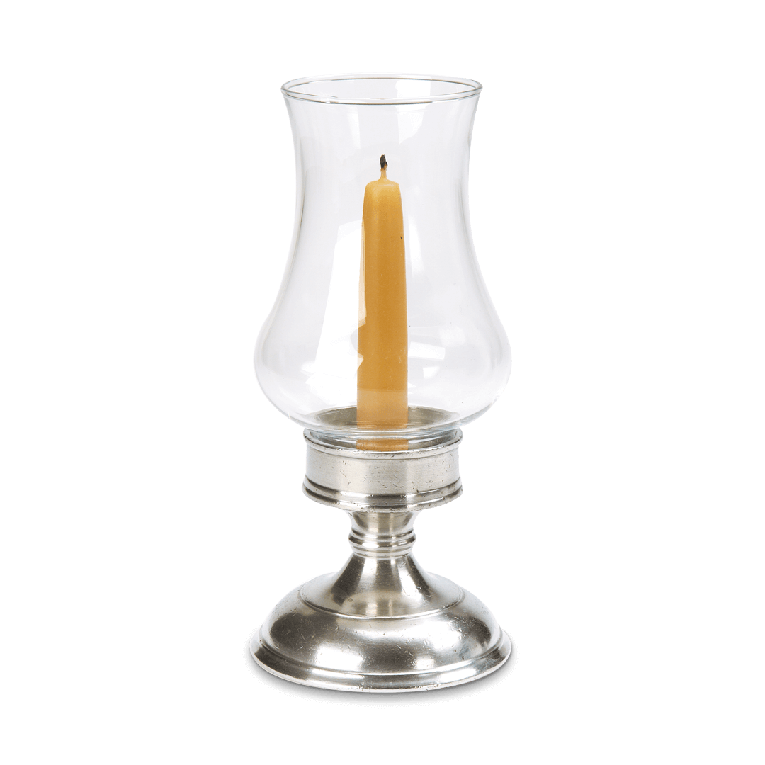 8.7" H Pewter Garden Candle