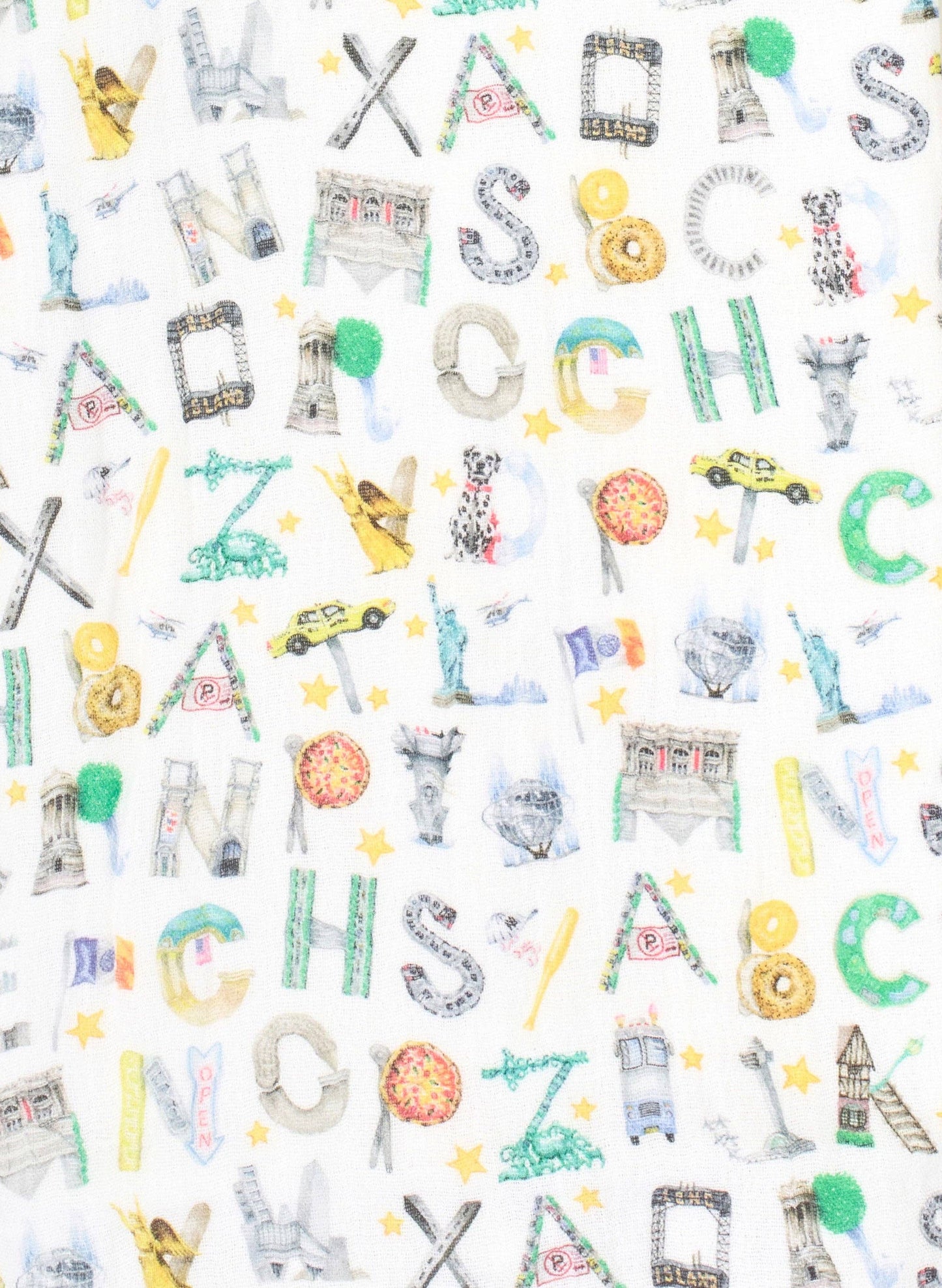 Shawl Blanket - NYC Alphabet Soup