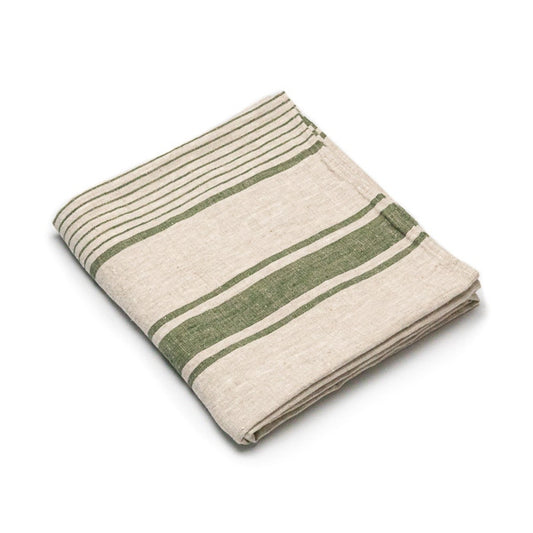 Linen Tablecloth  - Provence - Forest Green/Natural