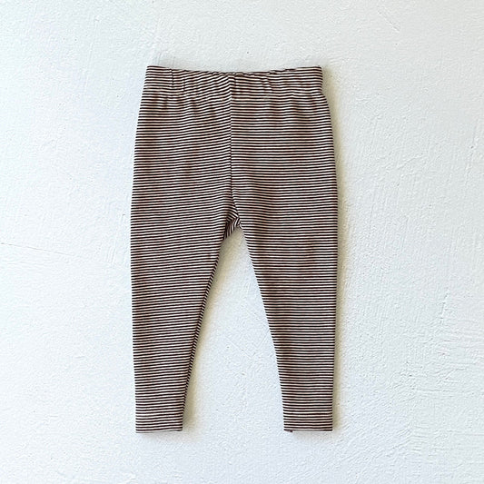 Jersey Stretch Baby Legging Pants - Brown Stripe