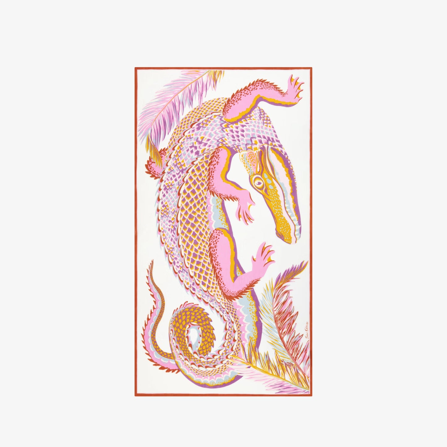 Scarf 100 - Croco - White