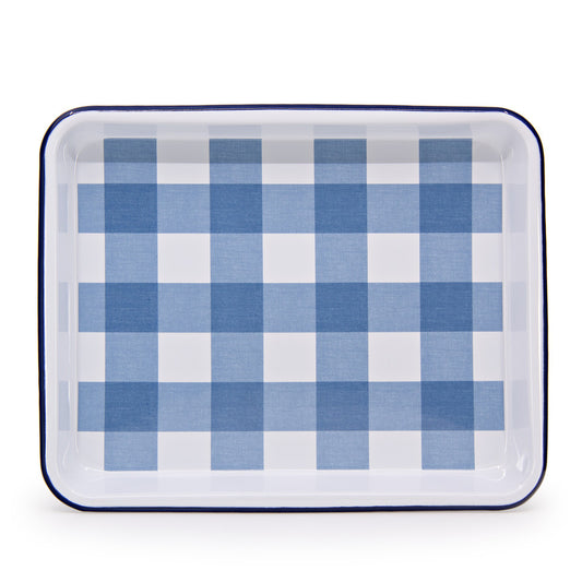 Max Humphrey x CCH Gingham Small, Rectangle Tray, Blue