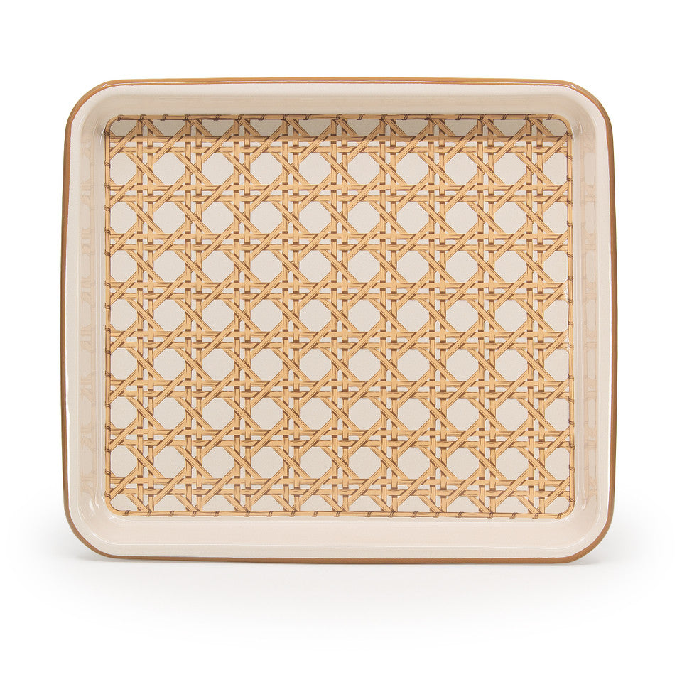 Domino x CCH Wicker Medium Rectangle, Tray Almond