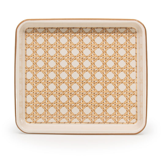Domino x CCH Wicker Medium Rectangle, Tray Almond