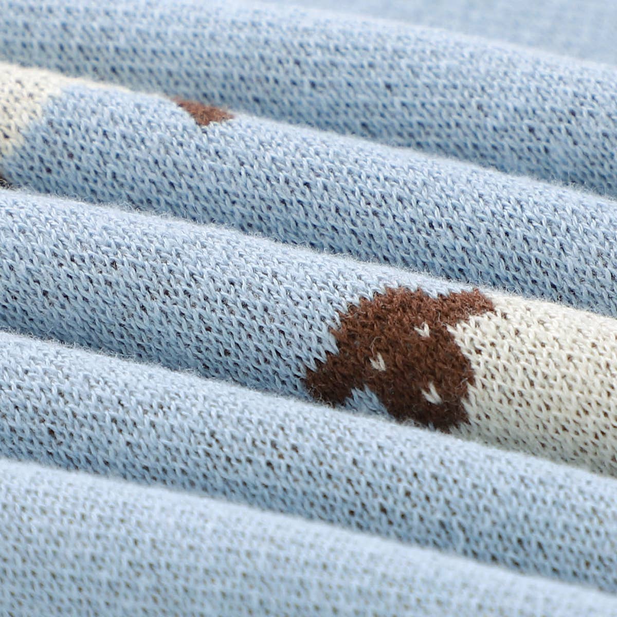 100% Luxury Cotton Receiving Swaddle Baby Blanket - Sheep - Taupe