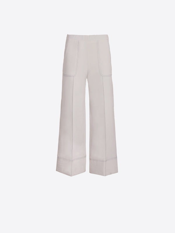 Wide-Leg Trousers - Ecru