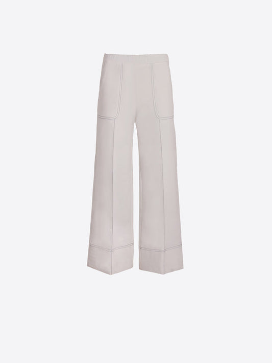 Wide-Leg Trousers - Ecru