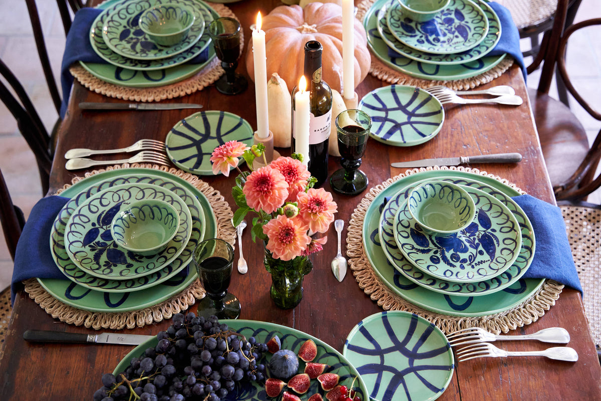 Amalfi Oval Tray Green/Blue - 15.7" x 11"