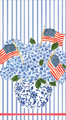 Guest Towels - Flags And Hydrangeas