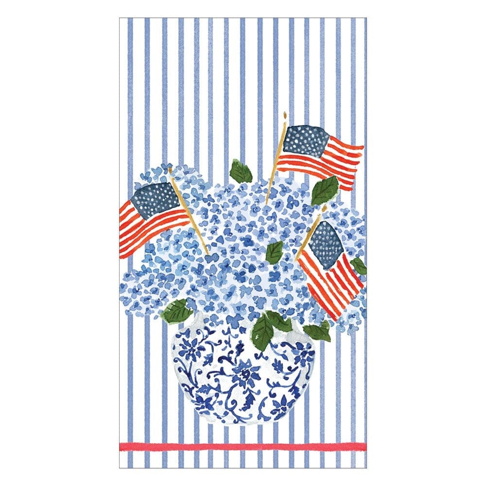 Guest Towels - Flags And Hydrangeas