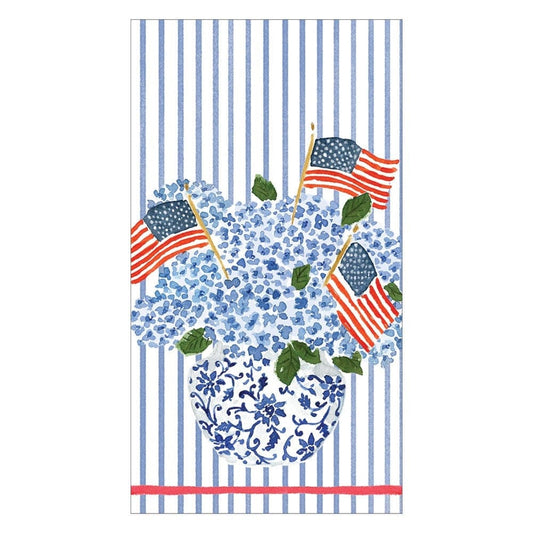 Guest Towels - Flags And Hydrangeas