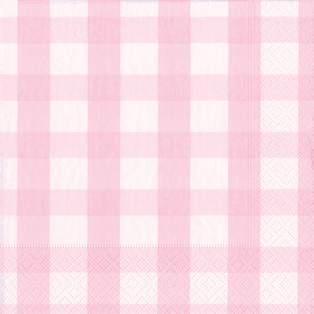 Luncheon Napkins - Gingham Pink