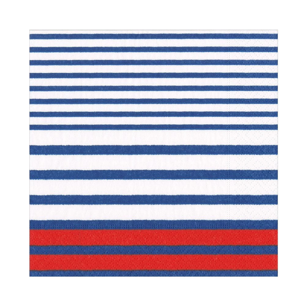 Luncheon Napkins - Breton Stripe-Blue