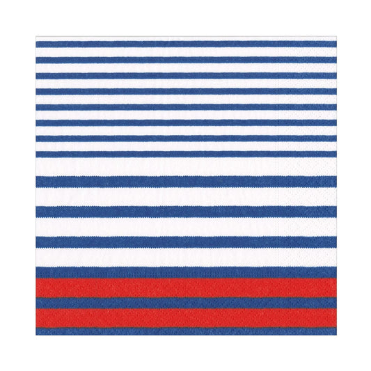Luncheon Napkins - Breton Stripe-Blue