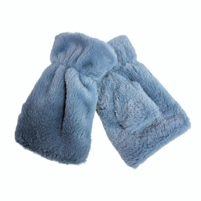 Faux Fur Fingerless Gloves