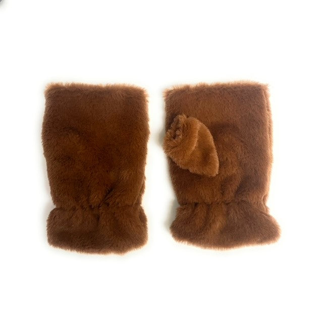 Faux Fur Fingerless Gloves