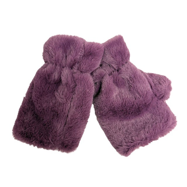 Faux Fur Fingerless Gloves