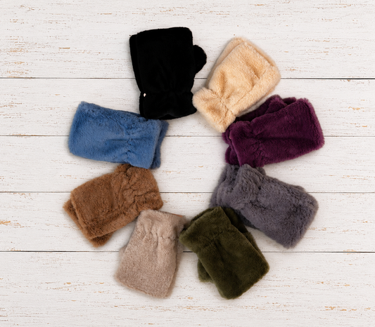 Faux Fur Fingerless Gloves