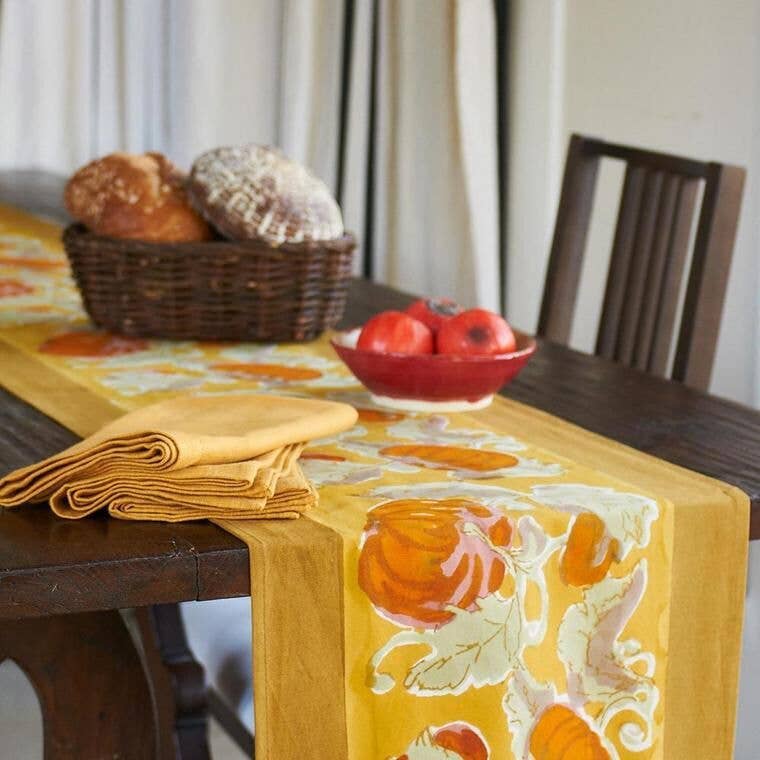 Table Runner - Pumpkin Orange/Mustard - 16" x 72"