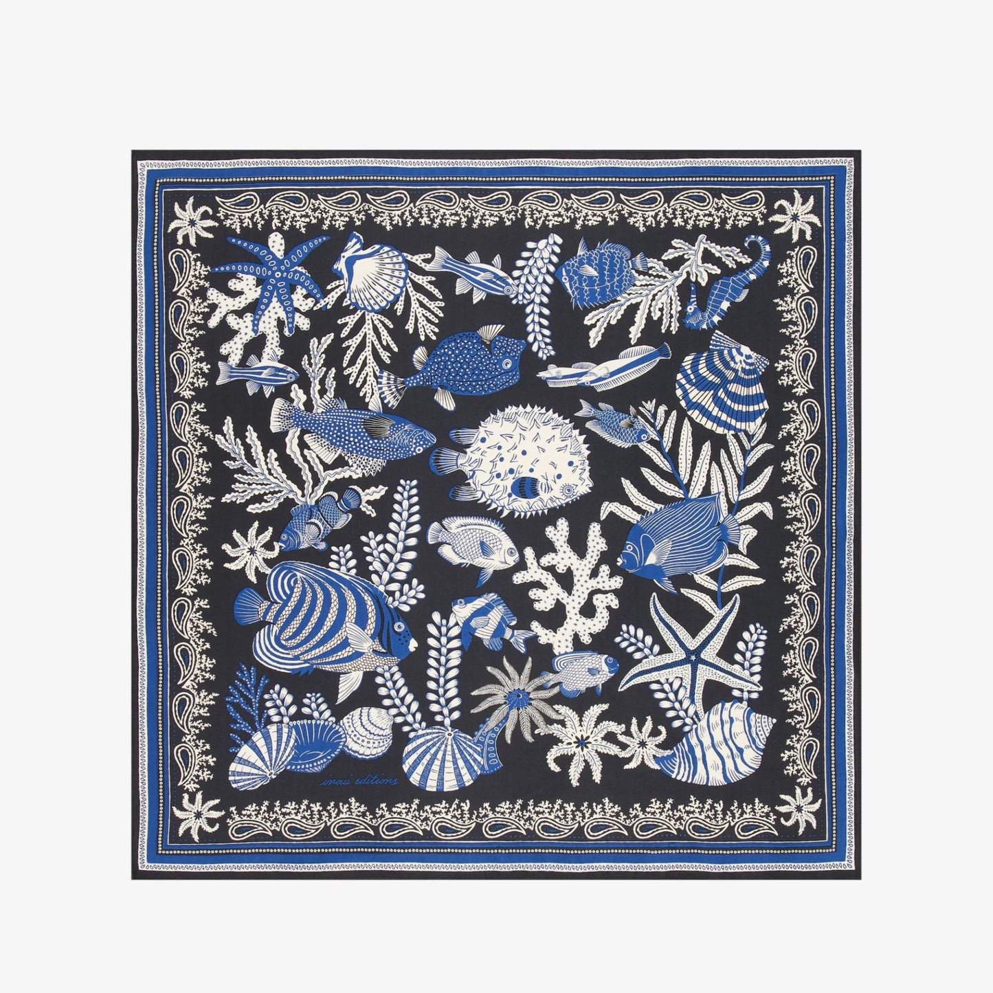Square Scarf 65 - Neptune Black