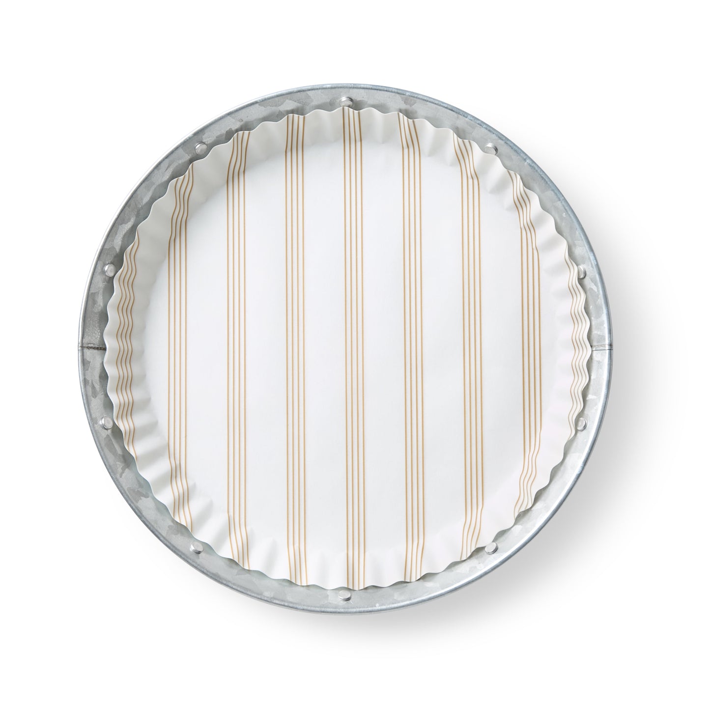 Pre-Formed Plate Paper Liners - Sandy Stripes