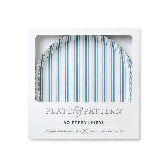 Pre-Formed Plate Paper Liners - Seascape Blue