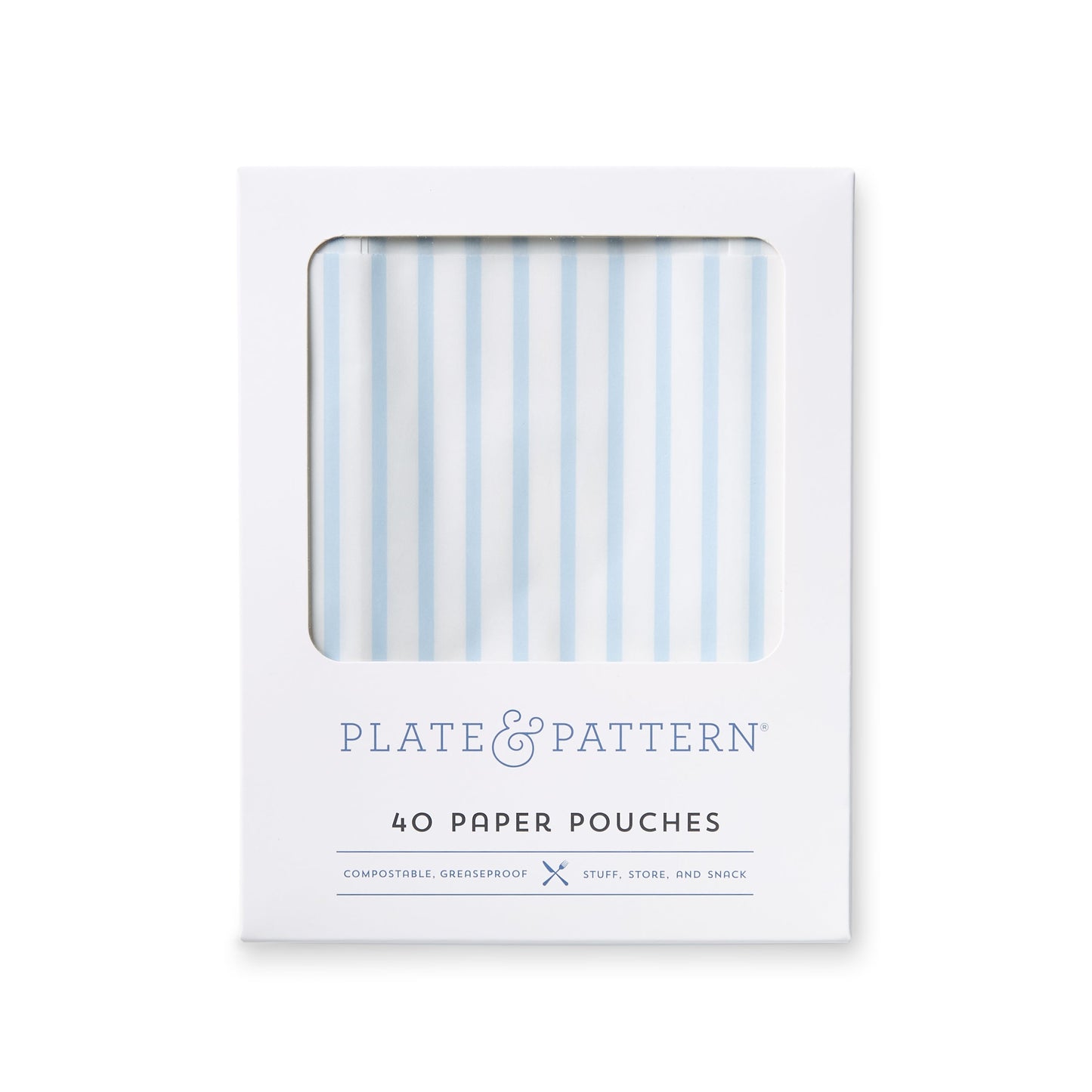 Paper Pouches - Periwinkle Stripes