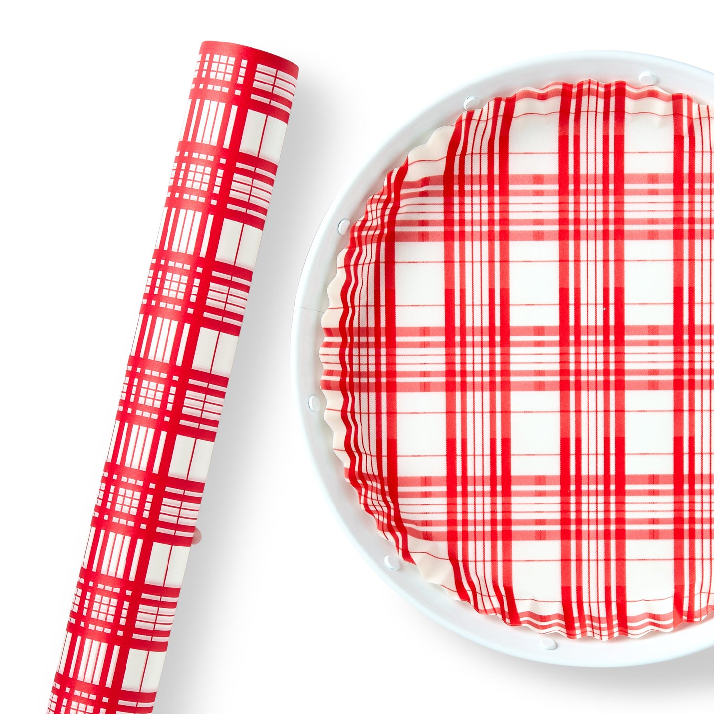 Parchment Paper Roll - 18"x30" - Red Plaid