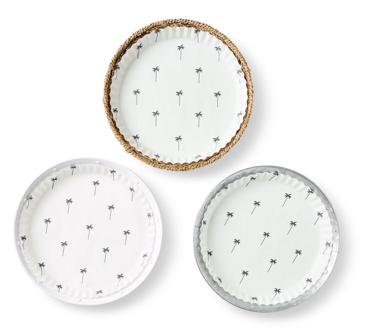 Pre-Formed Plate Paper Liners - Palm Trees