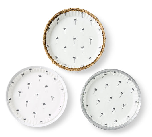 Pre-Formed Plate Paper Liners - Palm Trees