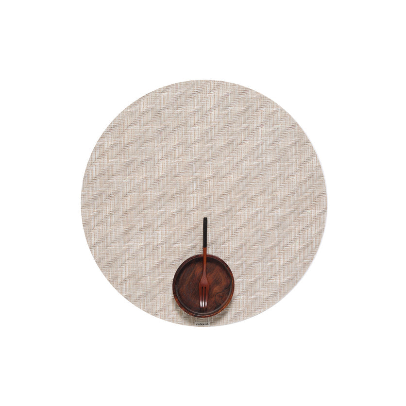 Chilewich - Foxtail Placemat -  Ecru - 15" Round