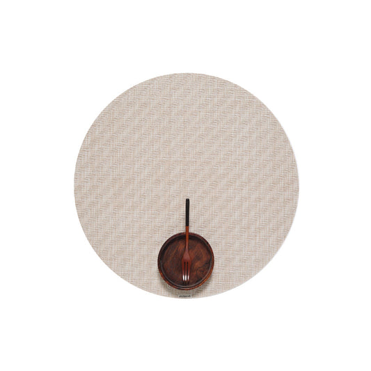 Chilewich - Foxtail Placemat -  Ecru - 15" Round