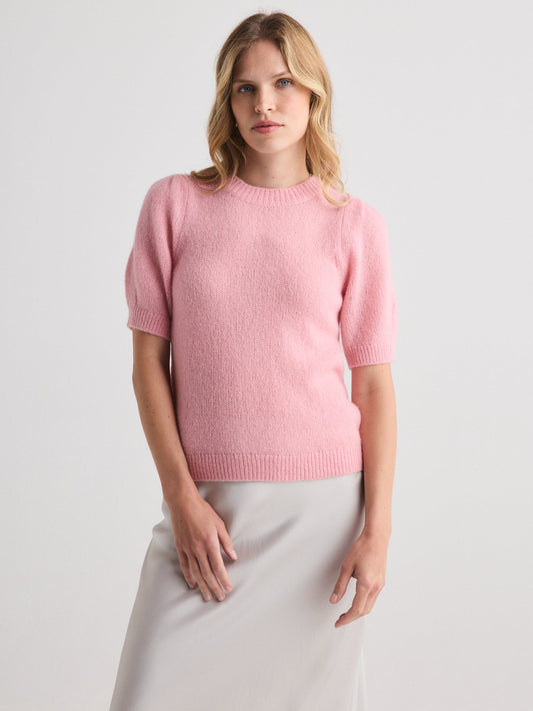 Aria Short Sleeve Pullover - Tea Rose